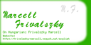 marcell frivalszky business card